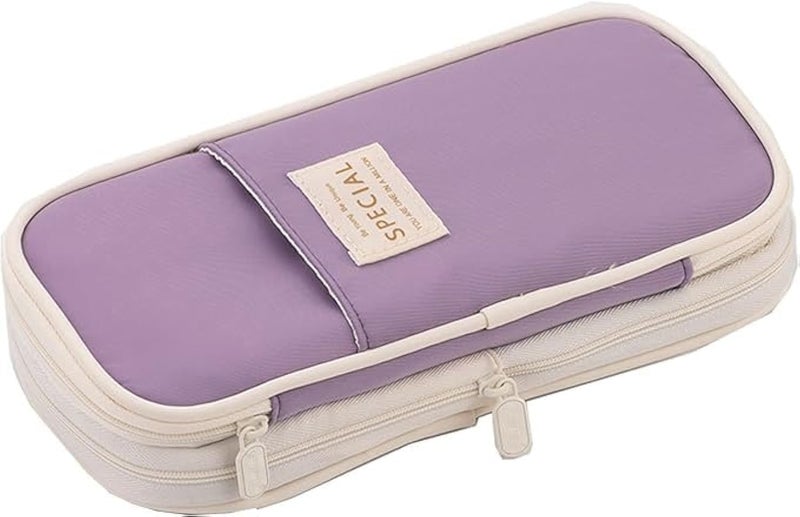 ARNUIXTY Large Storage Pencil Case Pen Bag with Zipper Big Capacity Pouch Organizer for Office Travel Holder Box - Image 1